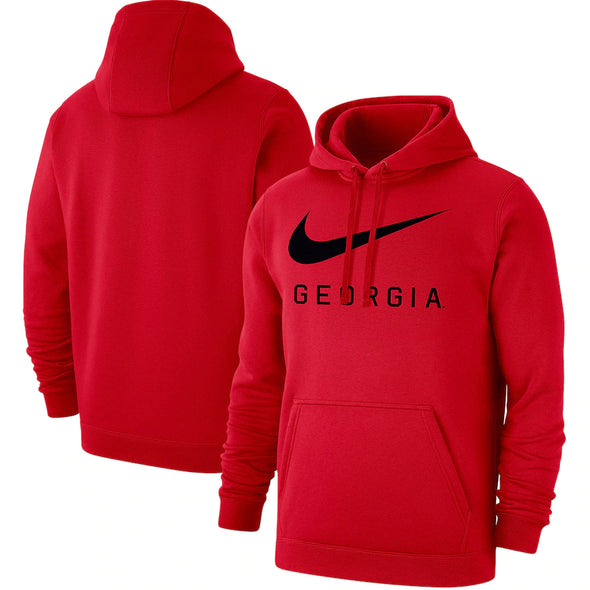 Georgia Bulldogs Nike Big Swoosh Club Pullover Hoodie - Red