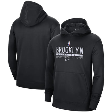 Brooklyn Nets Nike Spotlight On Court Practice Performance Pullover Hoodie - Black