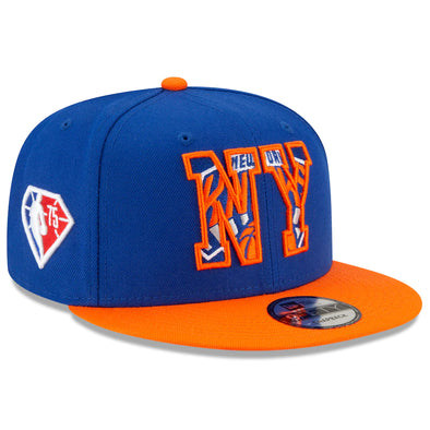 New York Knicks New Era 2021 NBA Draft On-Stage 9FIFTY Snapback Adjustable Hat - Blue/Orange