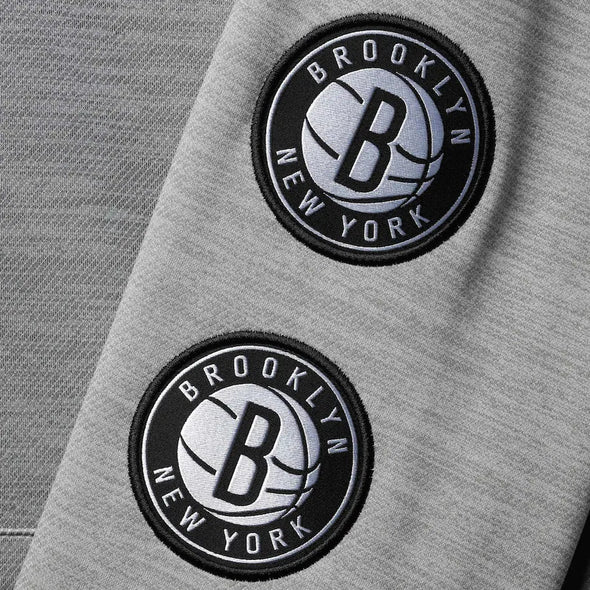 Brooklyn Nets Nike Authentic Showtime Performance Full-Zip Hoodie Jacket - Heathered Charcoal